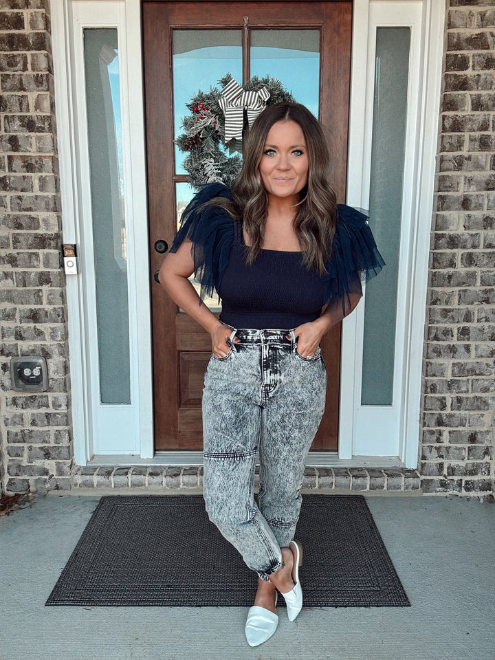 On a Whim Ruffle Bodysuit