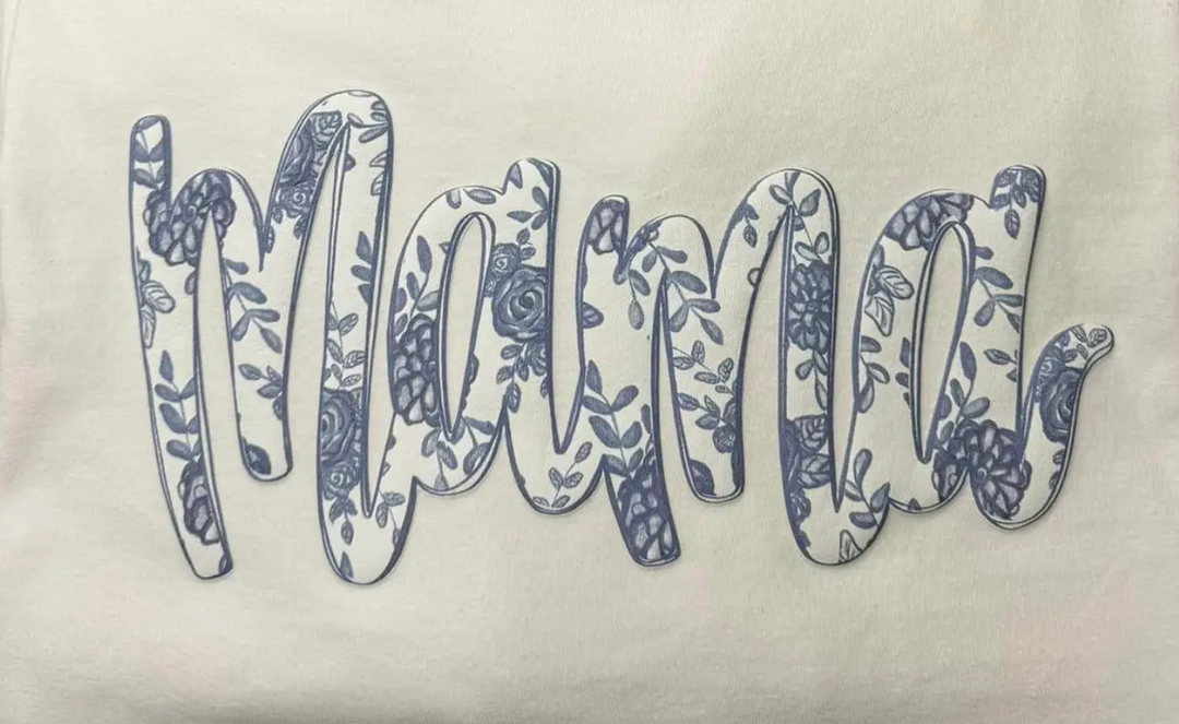 Mama Floral Puff Tee