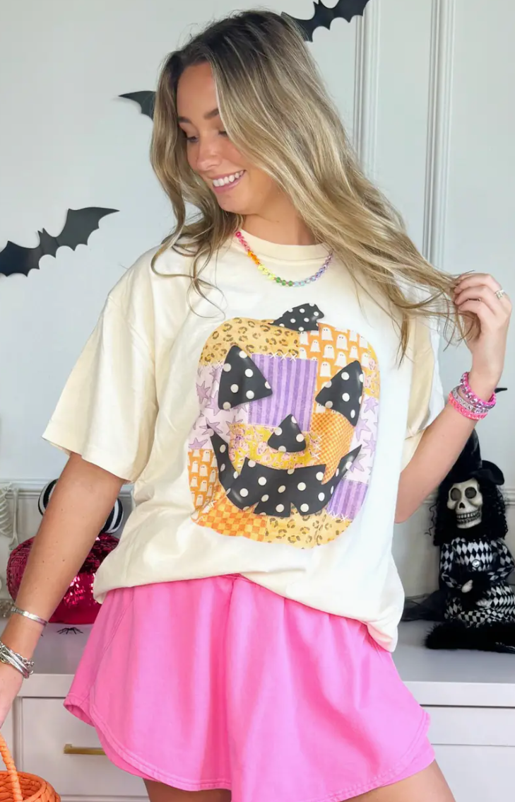 Patchwork Jack O Lantern Tee