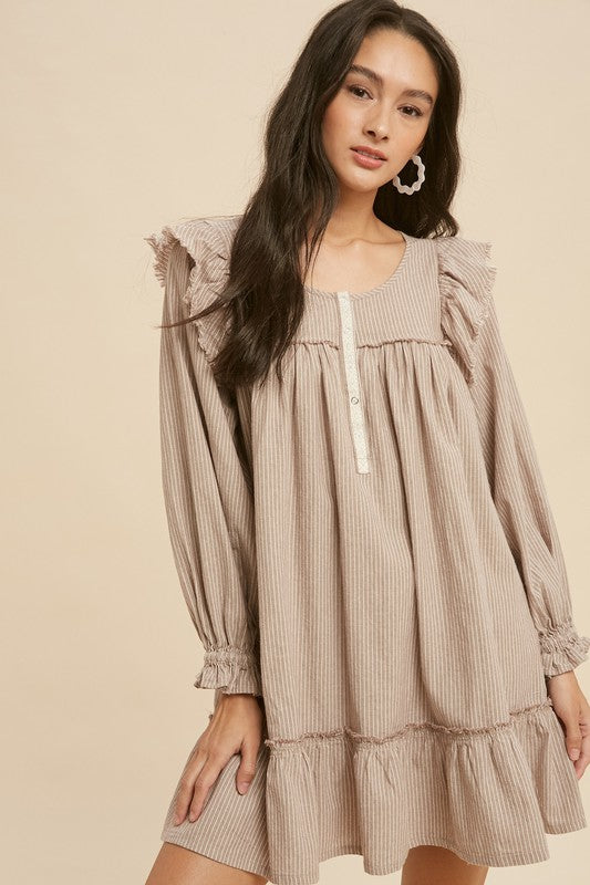 Touch of Fall Smock Dress