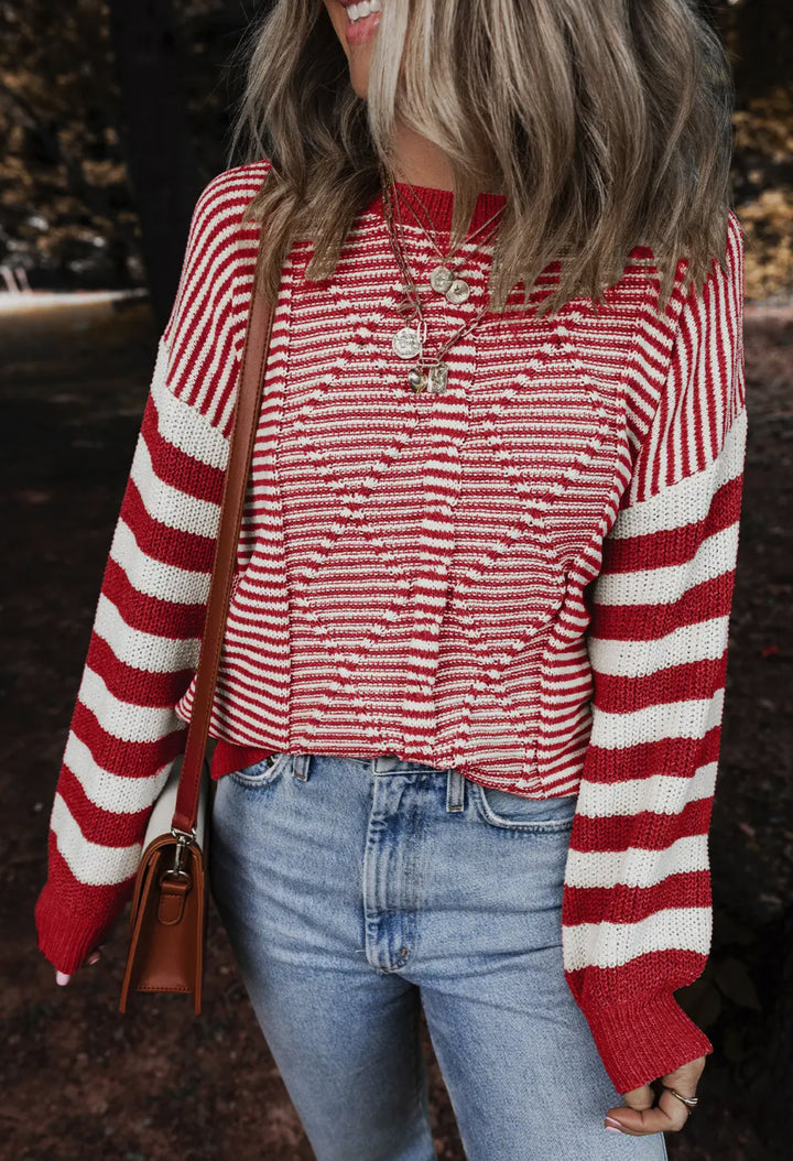 Candy Cane Knit Sweater