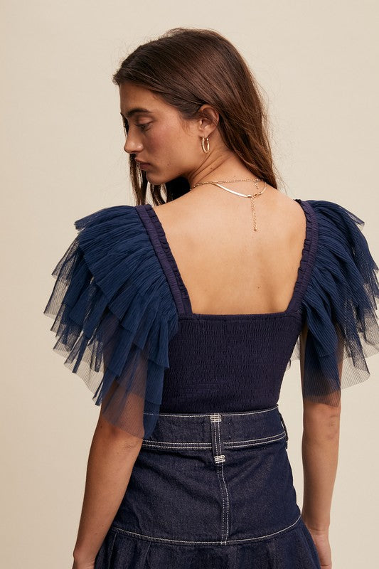 On a Whim Ruffle Bodysuit