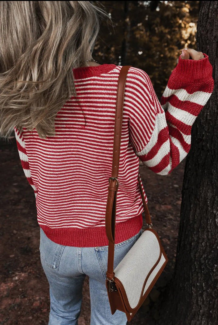 Candy Cane Knit Sweater