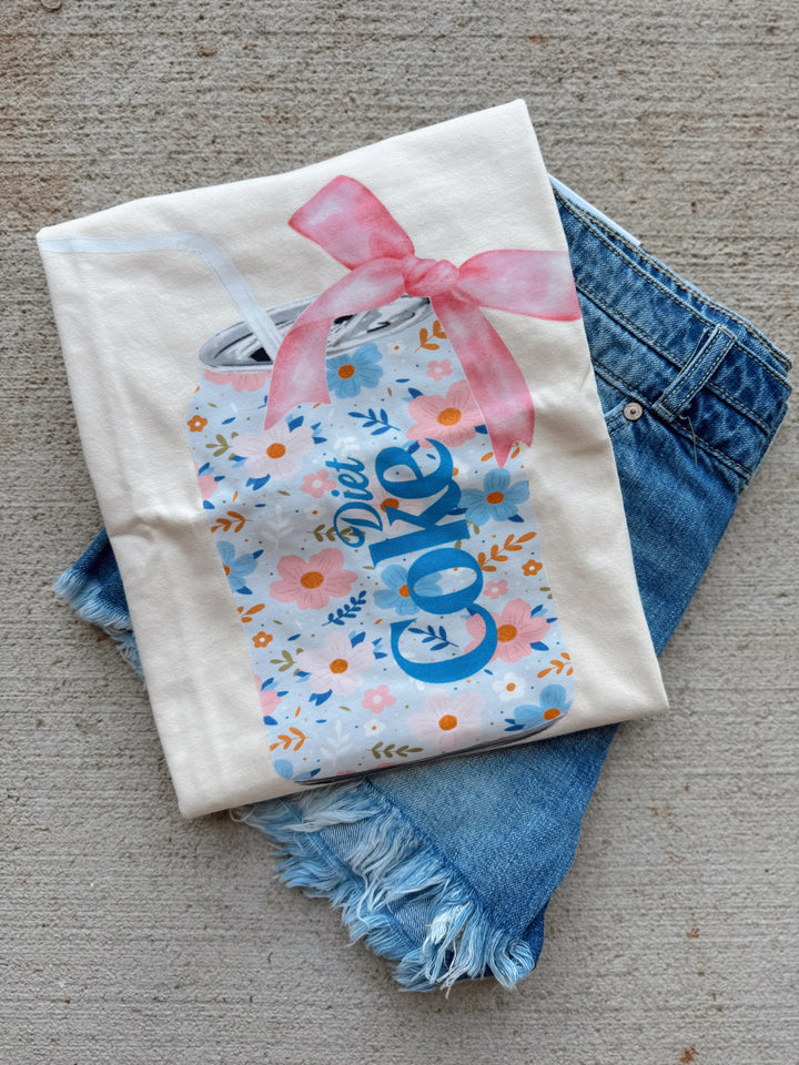 Floral Diet Coke Tee
