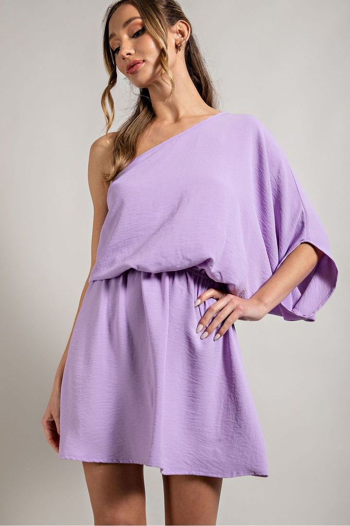 One Shoulder Lilac Dress