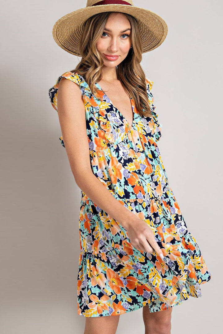 On Vacation Time Floral Dress