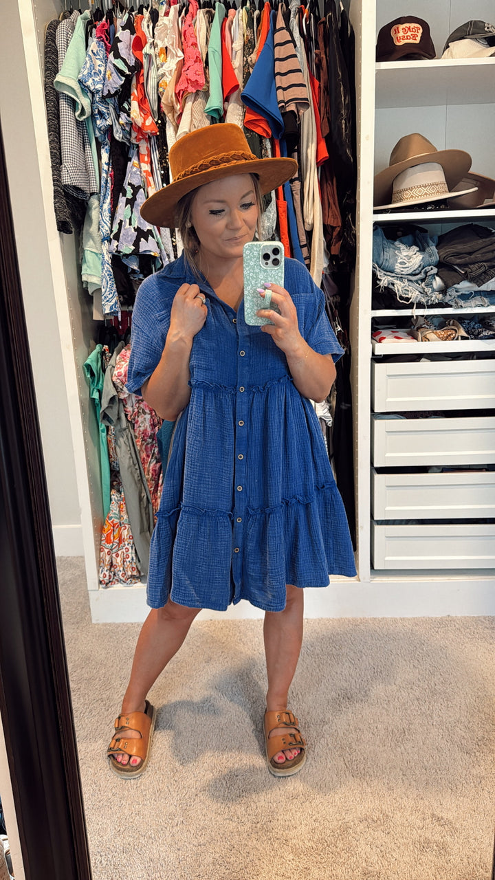 Star Spangled Cotton Gauze Dress
