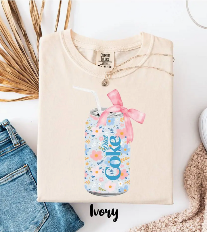 Floral Diet Coke Tee