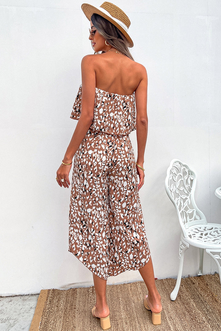 Strapless Speckled Jumpsuit