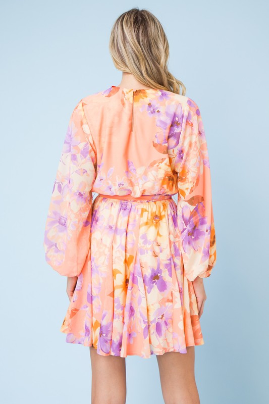 Floral Peach Dress