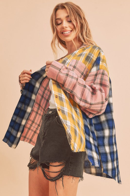 Candy Hearts Patchwork Flannel